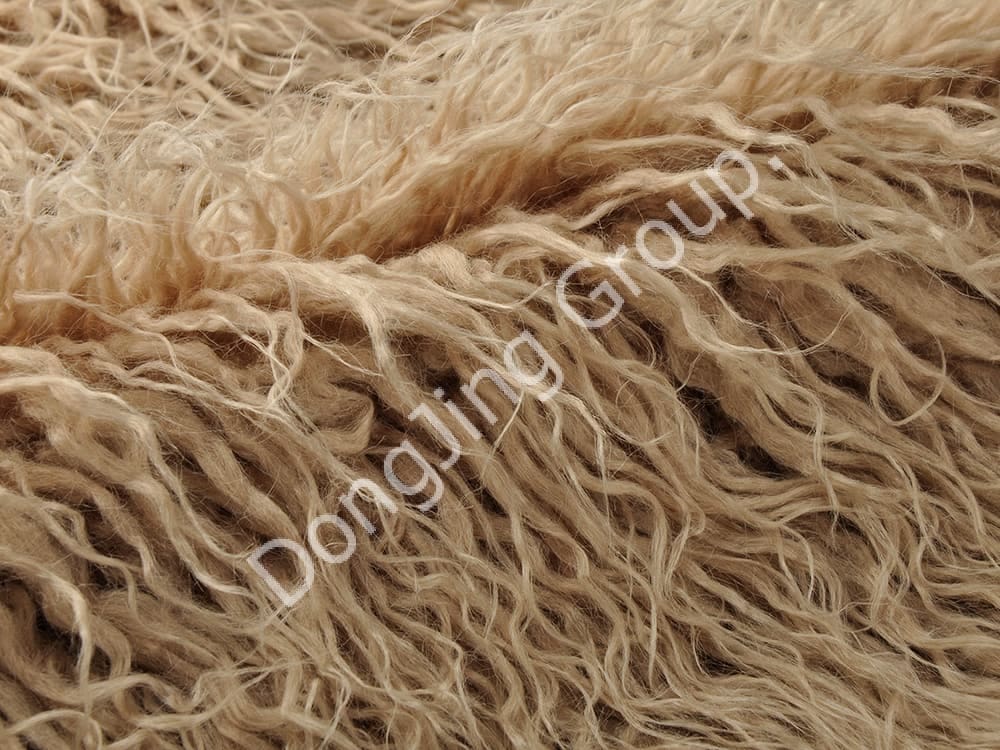 DP0856-فشار غلتکی قهوه ای faux fur fabric