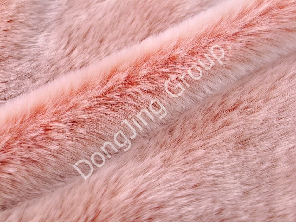 DP0960-سفید صورتی faux fur fabric