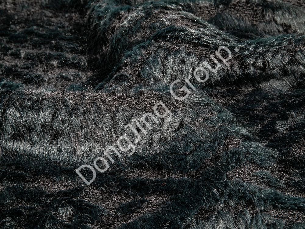 8HW0263-بلک لیفتینگ موی خرگوش با چوب آبی عمیق faux fur fabric