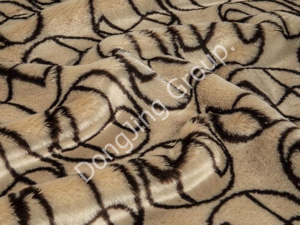 9HW0504-موی خرگوش ژاکارد دو رنگ faux fur fabric