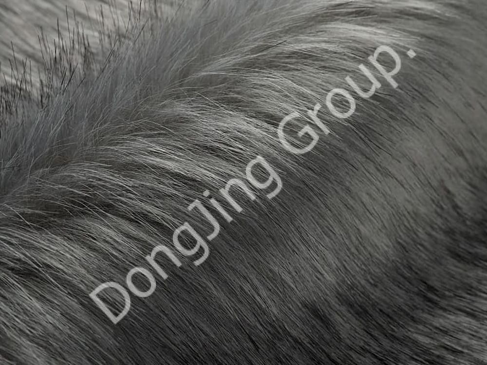 DP0621-نوک خاکستری رنگ شده faux fur fabric