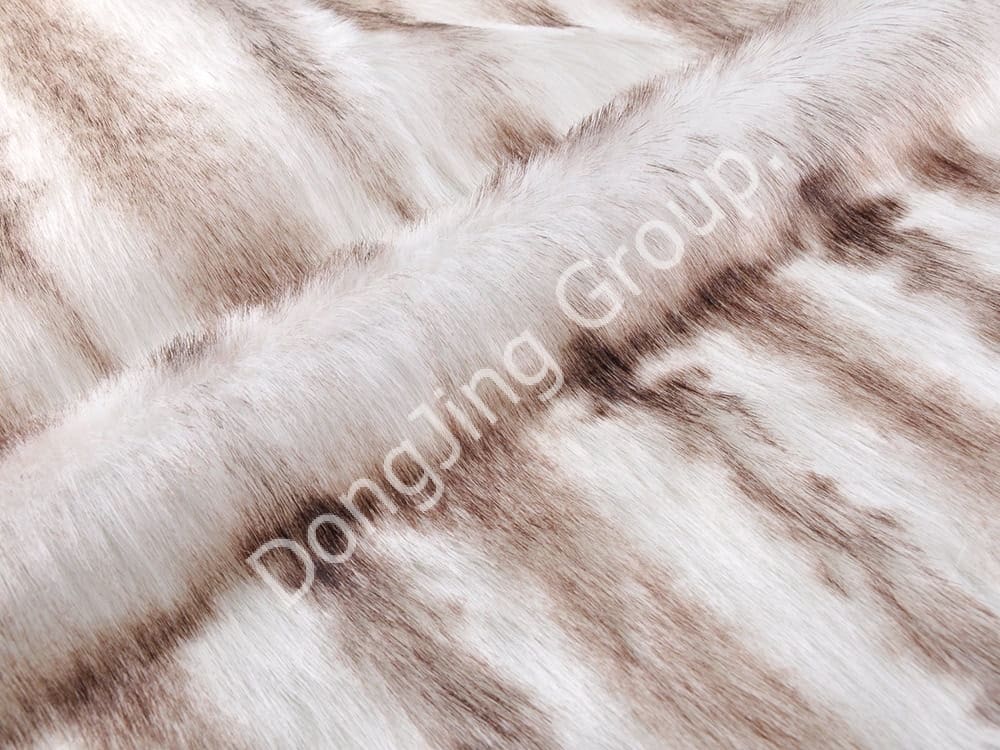 DP0626-نوک رنگرزی سفید faux fur fabric