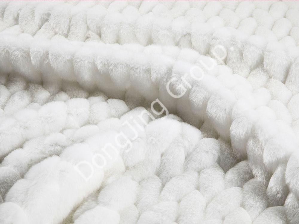 X9HG0193-موی خرگوش برجسته سفید faux fur fabric