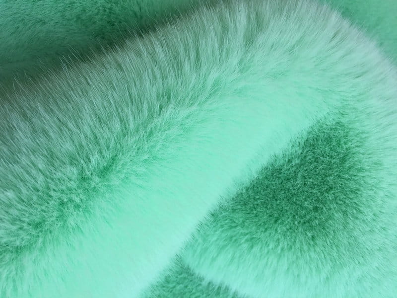 XD0003-روباه طلای سبز هل faux fur fabric