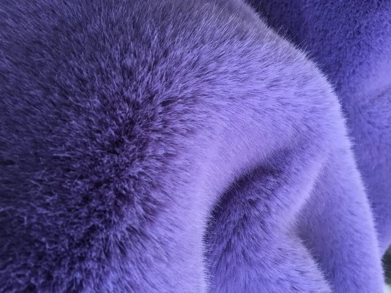 XD0014-روباه طلایی بنفش faux fur fabric