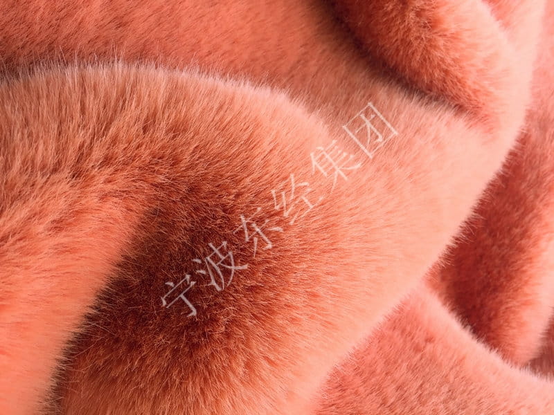 XD0005-روباه طلایی نارنجی مرجانی faux fur fabric